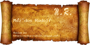 Módos Rudolf névjegykártya
