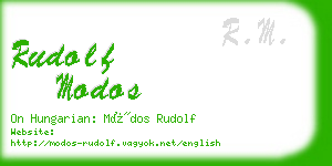 rudolf modos business card